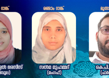 ഖുർആൻ സ്റ്റഡി സെന്റർ പരീക്ഷ ഫലം പ്രഖ്യാപിച്ചു